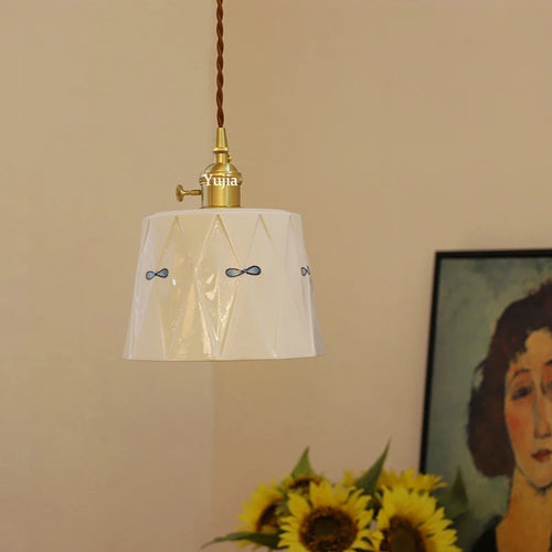 suspension élégante en laiton et céramique moderne pour cuisine - vue 5 sur 10