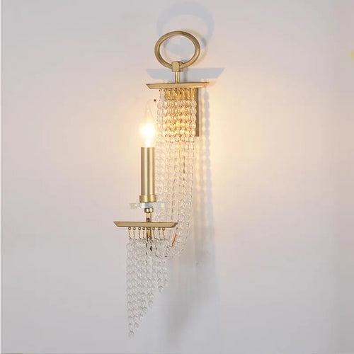 applique murale led décorative en cristal moderne et luxueuse - vue 2 sur 8