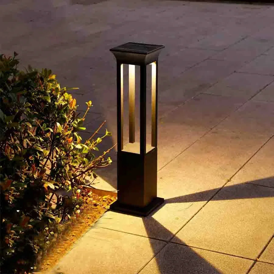 lampe solaire d'extérieur en aluminium pour éclairage de jardin - vue 2 sur 24