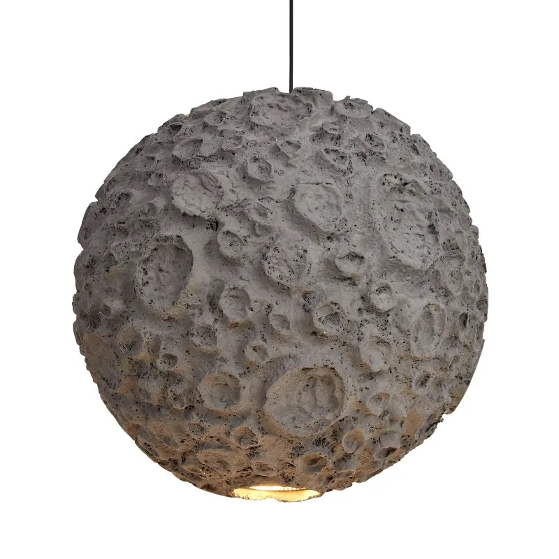Japanese Wabi Sabi Style Chandelier Living Room Lamp Dining Room Coffe Store Planet Designer Grey Pendant Lamps Loft Decor Light - vue 6 sur 8