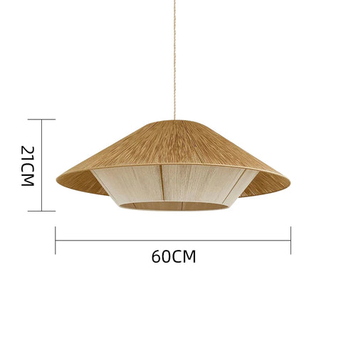 Suspension LOFT japonais rétro en bois bambou design - vue 17 sur 24