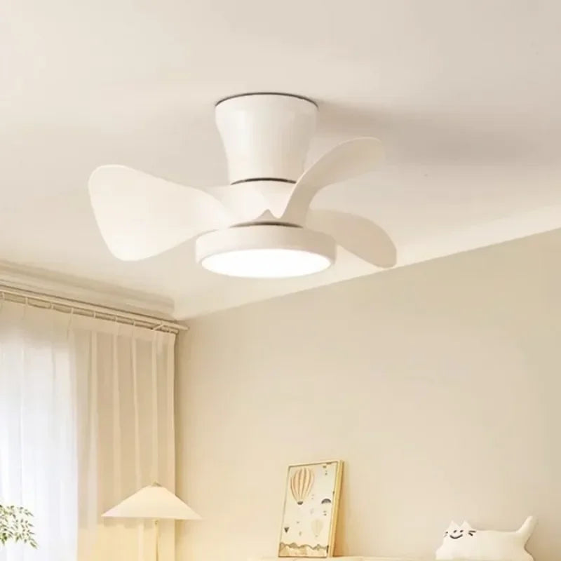 ventilateur de plafond moderne silencieux avec lumière led et télécommande - vue 2 sur 9