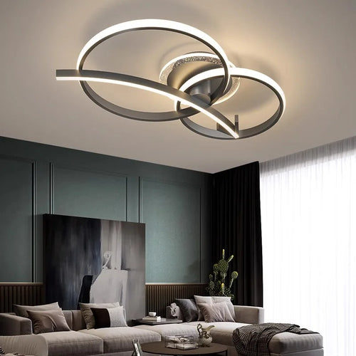 plafonnier nordique intelligent pour éclairage intérieur moderne - vue 5 sur 12