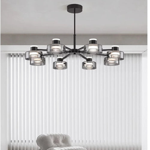 Modern new LED Italian full copper living room chandelier designer home dining room, kitchen bar lamp bedroom glass chandelier - vue 2 sur 11