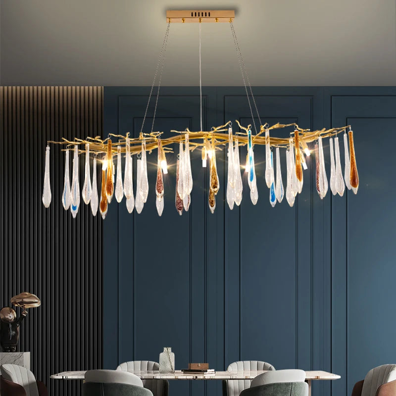 lustre moderne en cristal pour décoration intérieure élégante - vue 6 sur 17