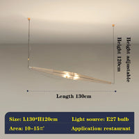 lustre nordique de luxe moderne pour restaurant bar en acier inoxydable led