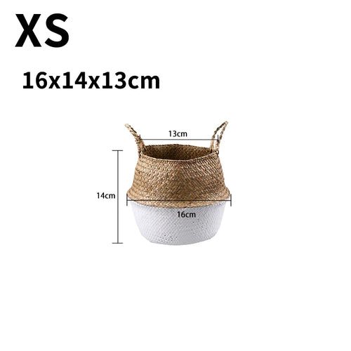 panier suspendu en osier pour rangement et décoration - vue 13 sur 13