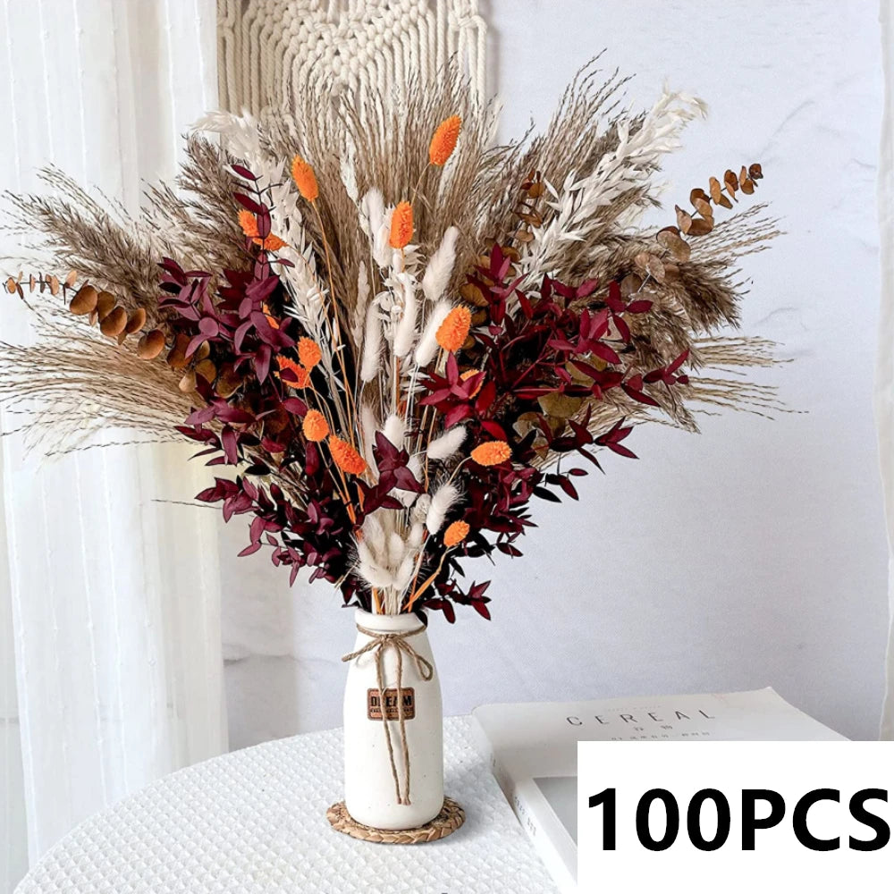 bouquet dherbe de pampa naturelle pour décoration et cadeaux - vue 16 sur 18