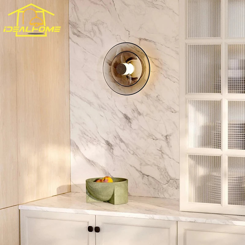 applique murale minimaliste en verre art led design intérieur - vue 3 sur 11
