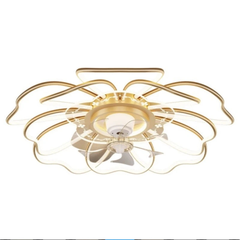 2023 Modern LED Chandelier Fixtures New Chinese Style Ceiling Fan Simple Rose Gold Living Room Chandelier - vue 6 sur 10