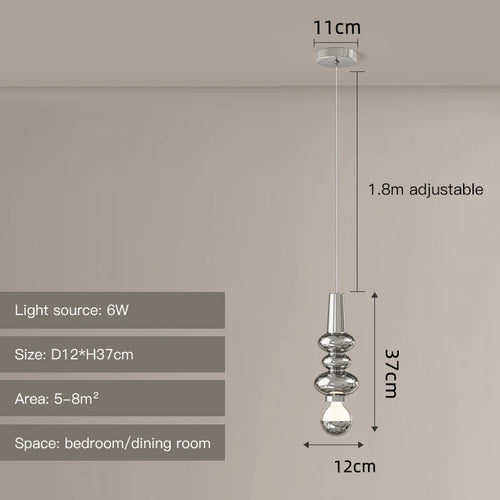 suspension nordique led moderne pour décoration intérieure élégante - vue 12 sur 12