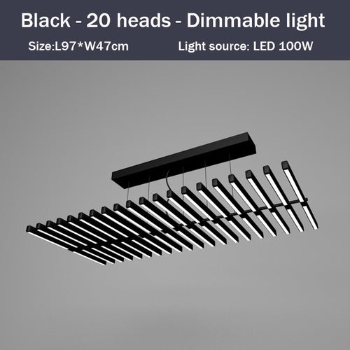 Lustre design LED en baguette lumineuse Bilbao - vue 9 sur 15