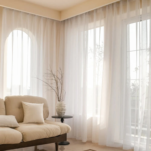 Voilage tulle léger moderne pour fenêtre salon chambre - vue 3 sur 7