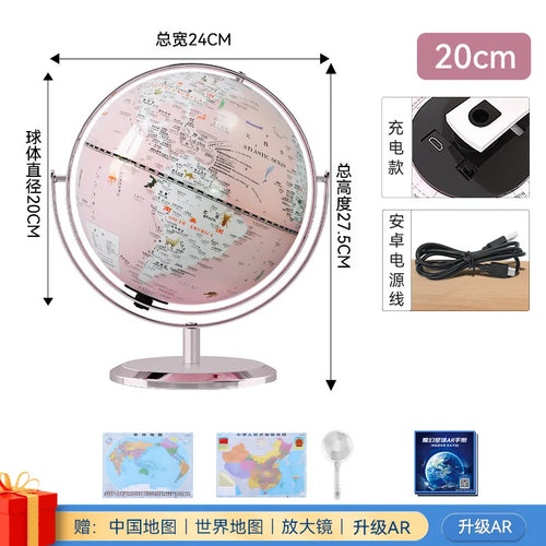 globe terrestre intelligent rotatif avec carte géographique décoratif éducatif - vue 15 sur 18
