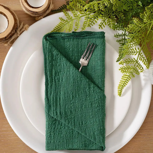 Serviette de table gaze coton style champetre lot