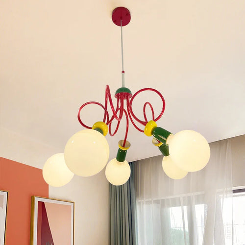 lustre design memphis coloré pour chambre enfant - vue 2 sur 9