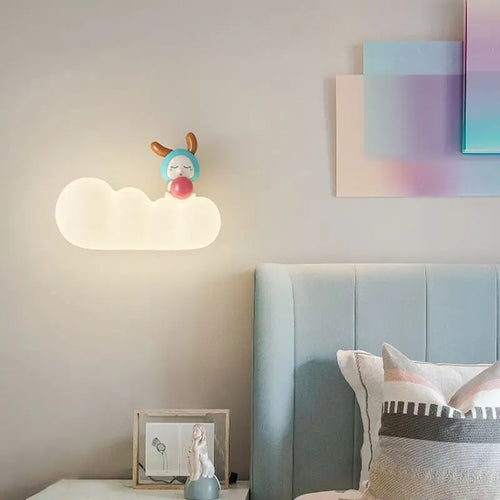 applique murale nordique led pour enfants motifs animaux lune soleil - vue 3 sur 13