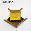 plateau de rangement en cuir pliable pour divers objets