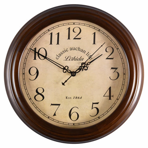 horloge murale silencieuse personnalisable en bois moderne rétro - vue 20 sur 25