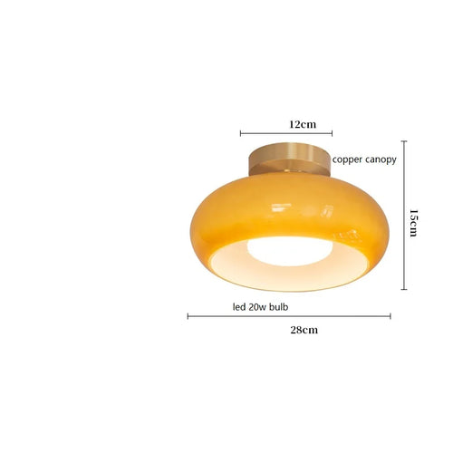 plafonnier moderne nordique en verre led iwhd - vue 18 sur 20