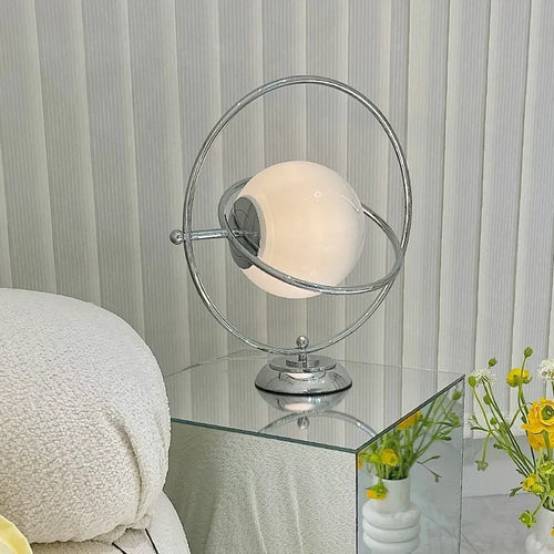 lampe de bureau rotative en verre design italien 2024 - vue 2 sur 7