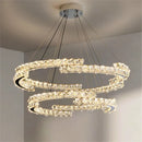 lustre led en cristal design luxe pour décoration intérieure