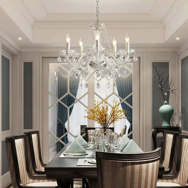 lustre en cristal moderne pour une décoration élégante et lumineuse - vue 7 sur 8
