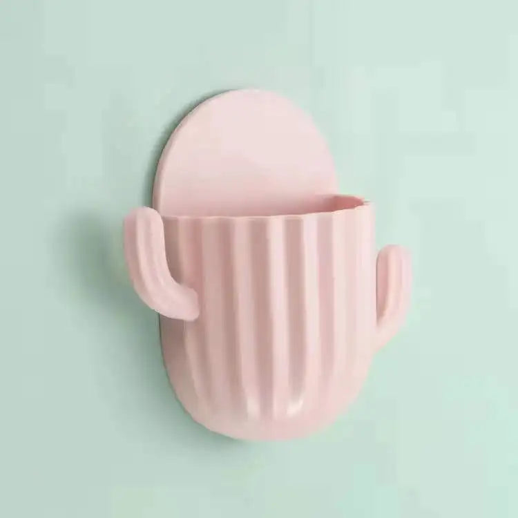 support mural auto-adhésif pour rangement de brosse et dentifrice cactus - vue 8 sur 10