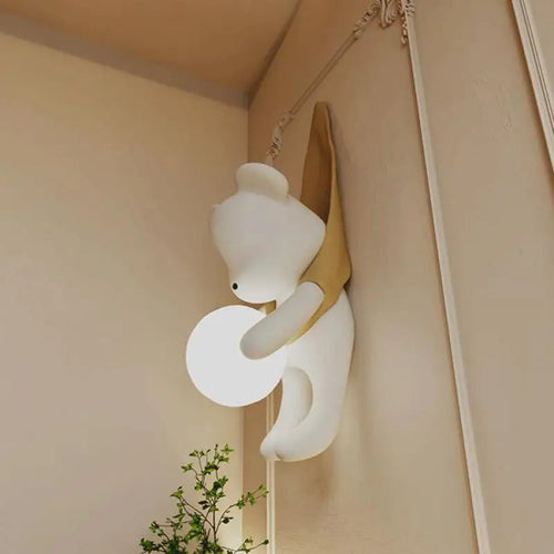 applique murale led ours décorative pour chambre enfant - vue 2 sur 9