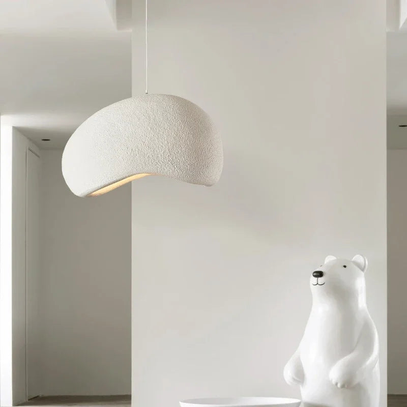 suspension nordique à led wabi-sabi en résine décorative pour intérieur créatif - vue 5 sur 29