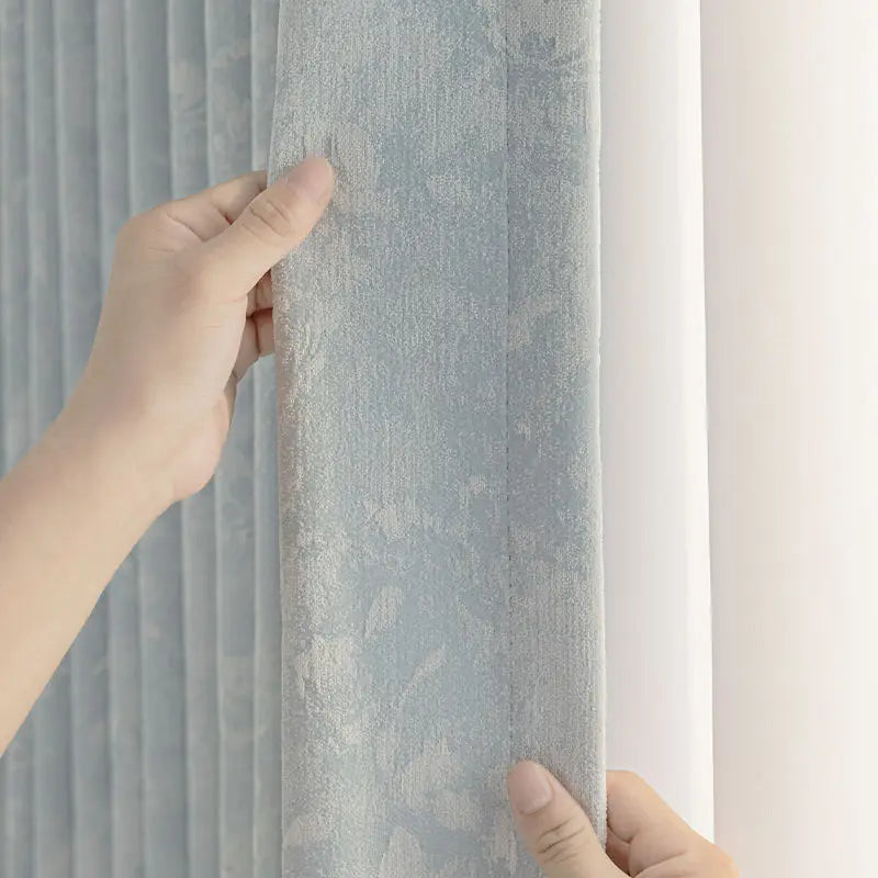 Rideau chenille occultant insonorisant epais sur mesure moderne - vue 3 sur 12