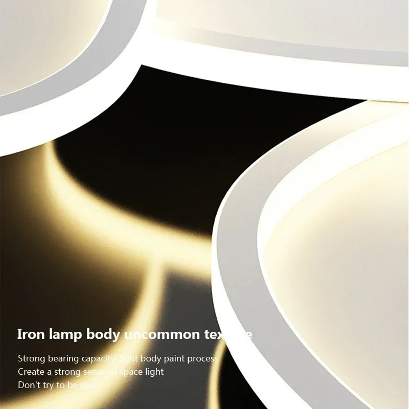 plafonnier nordic led rond pour décoration intérieure luminaire - vue 6 sur 10