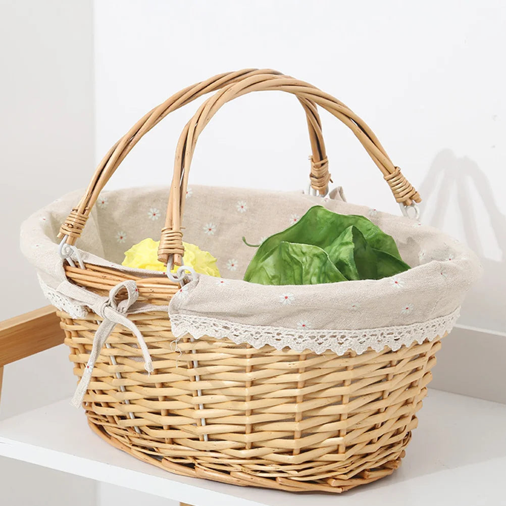 panier en rotin pour fleurs et rangement divers - vue 7 sur 7