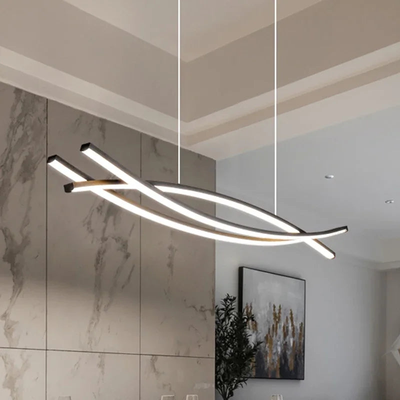 plafonnier led suspendu design moderne et simple décoratif - vue 3 sur 8