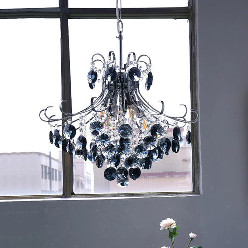 lustre de luxe en cristal suspendu pour duplex - vue 3 sur 5