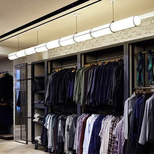 lustre rétro minimaliste design italien avec lampes suspendues acrylique - vue 6 sur 10