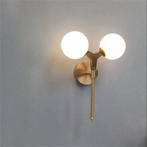 applique murale nordique double tête éclairage design moderne - vue 2 sur 6