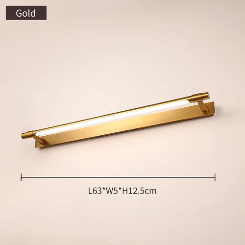 applique led moderne en cuivre pour miroir avant
