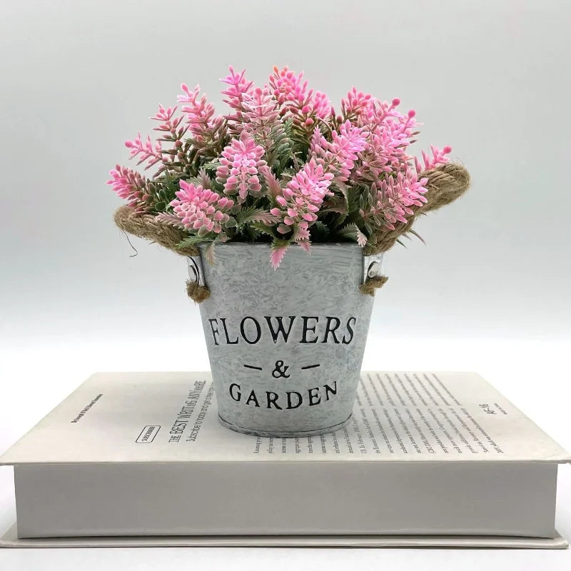 plante artificielle eucalyptus lavande en pot pour décoration intérieure - vue 5 sur 10