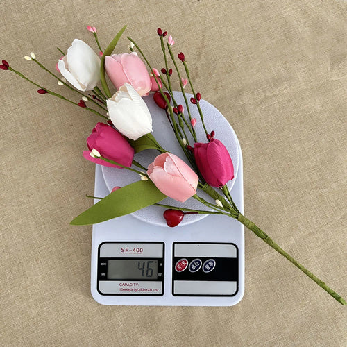 décoration florale tulipes artificielles pour la saint-valentin - vue 3 sur 12