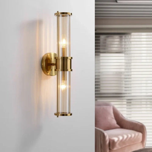 applique murale moderne luxe en cristal doré à led - vue 7 sur 8