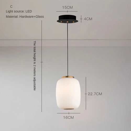 lustre led en verre design minimaliste artistique pour intérieur créatif - vue 9 sur 12
