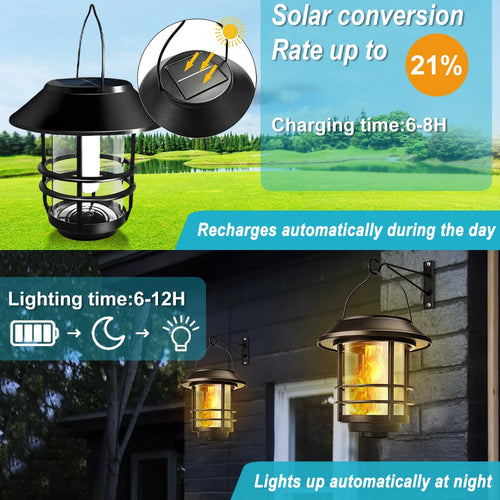 lampes solaires extérieures pour éclairage de jardin décoratif - vue 2 sur 12