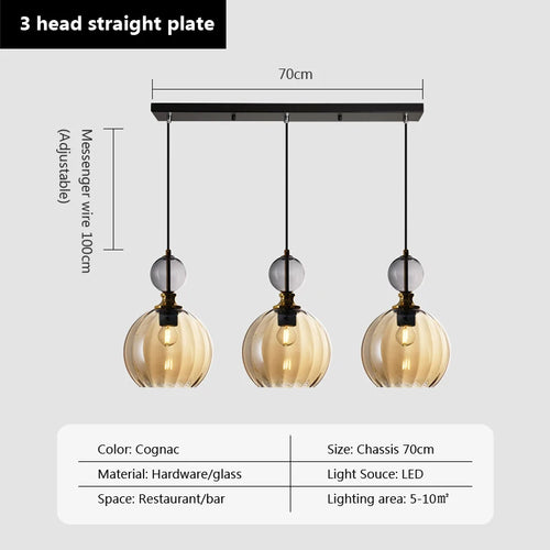 LED moderne couleur nordique bonbons suspension lumières pour chambre chambre d'enfants simple tête verre lampes suspendues luminaires de décoration intérieure - vue 15 sur 14