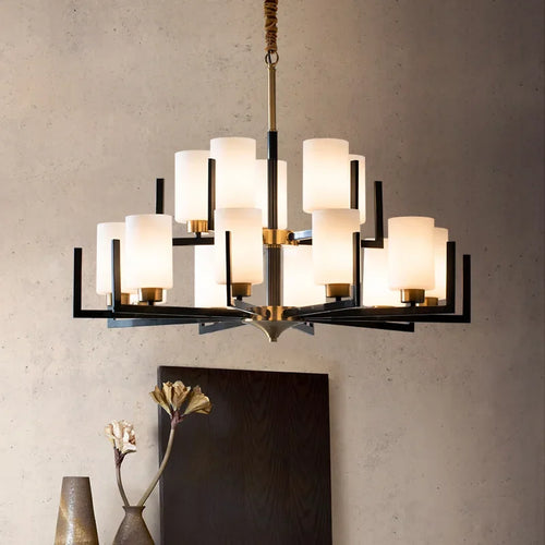 lustre style chinois rétro led design luxe suspension luminaire - vue 5 sur 16