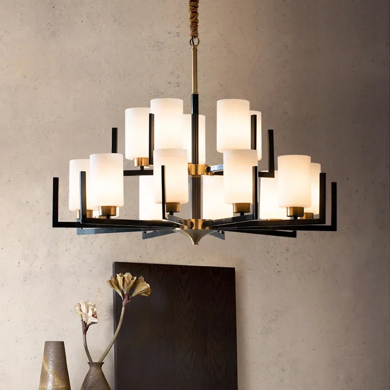 lustre style chinois rétro led design luxe suspension luminaire - vue 4 sur 16