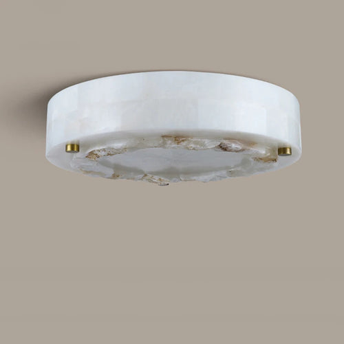 Luxueux plafonnier en marbre naturel circulaire 30CM 40CM chambre salon salle à manger Grand luminaire suspendu luminaire suspendu - vue 3 sur 9