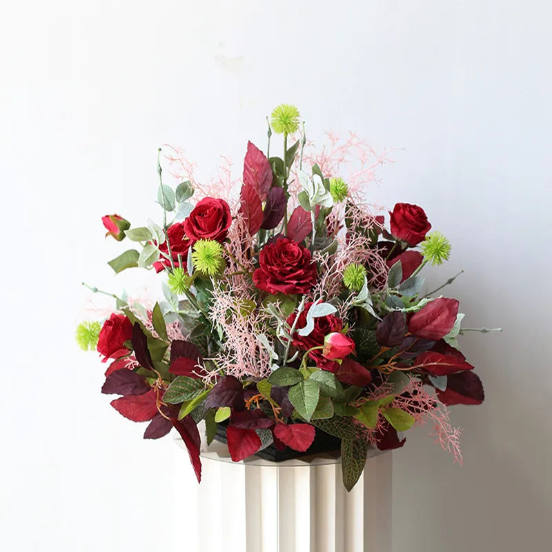 boules de fleurs artificielles en soie pour décoration de mariage et photo - vue 13 sur 22