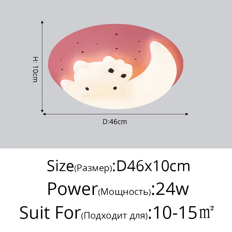 plafonnier led design nordique en forme de lapin luminaire décoratif d'intérieur - vue 15 sur 18