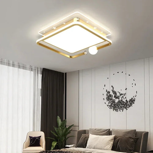 plafonnier nordique moderne avec leds pour décoration maison - vue 2 sur 12